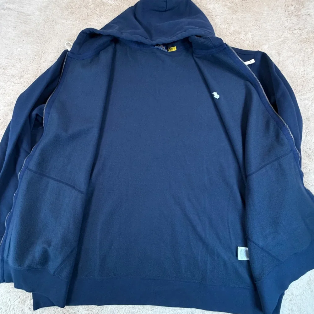 Polo Ralph Lauren Mens 4XLT Full Zip Hoodie Navy Blue Pony Logo Big & Tall NWOT